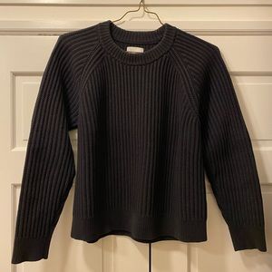 Steven Alan Black Cable-knit Sweater